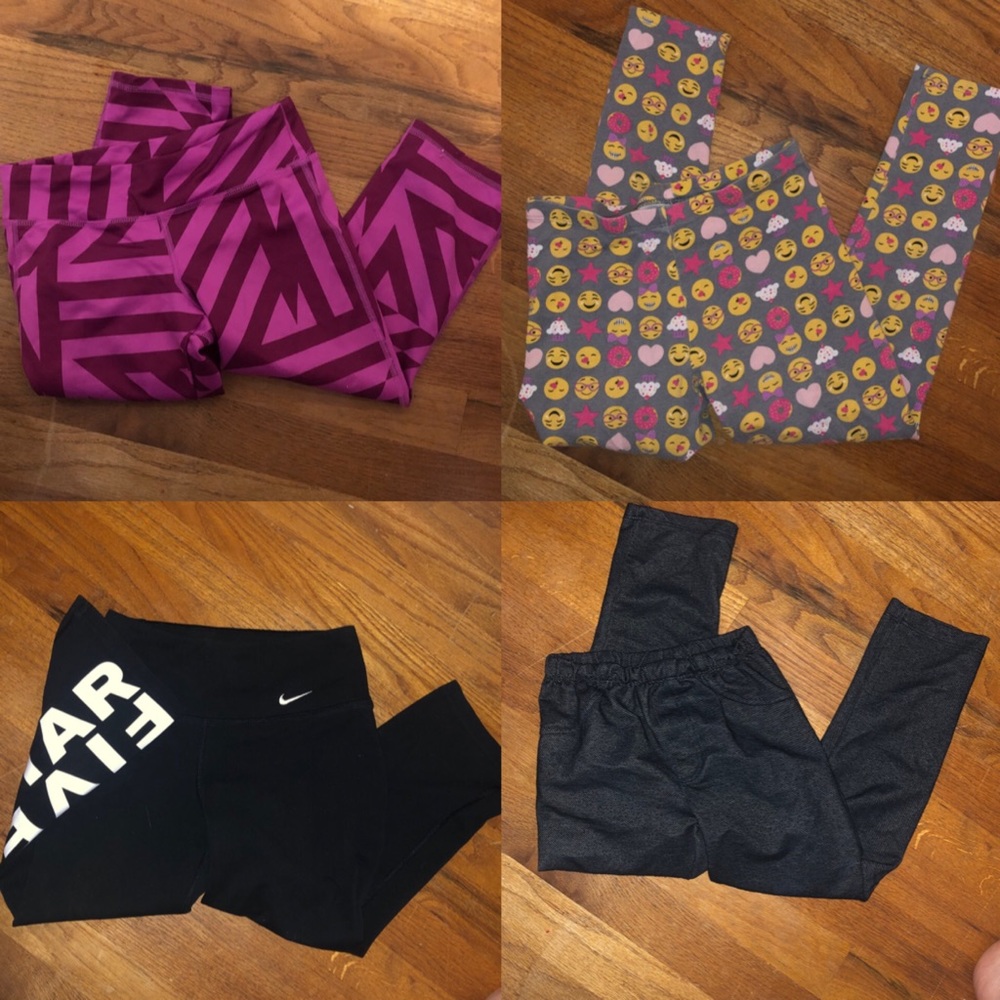 Bundle of leggings pants size 7/8 M